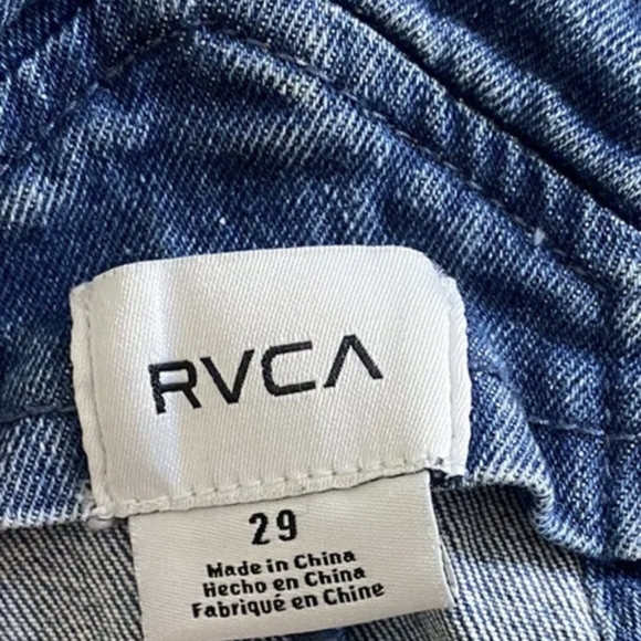 RVCA overalls snap up front size 29 frayed/raw ends - Picture 2 of 12
